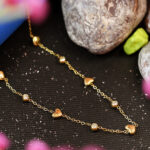 Dainty 18K Gold Plated Heart Chain Jewelry with Sparkly Stones