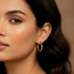 Vintage Style Twisted Gold Hoop Earrings for Women