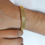 Minimalist 18K gold plated stainless steel mesh jewelry for men
