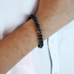 Healing Lava Stone Beaded Bracelet for Yoga Meditation