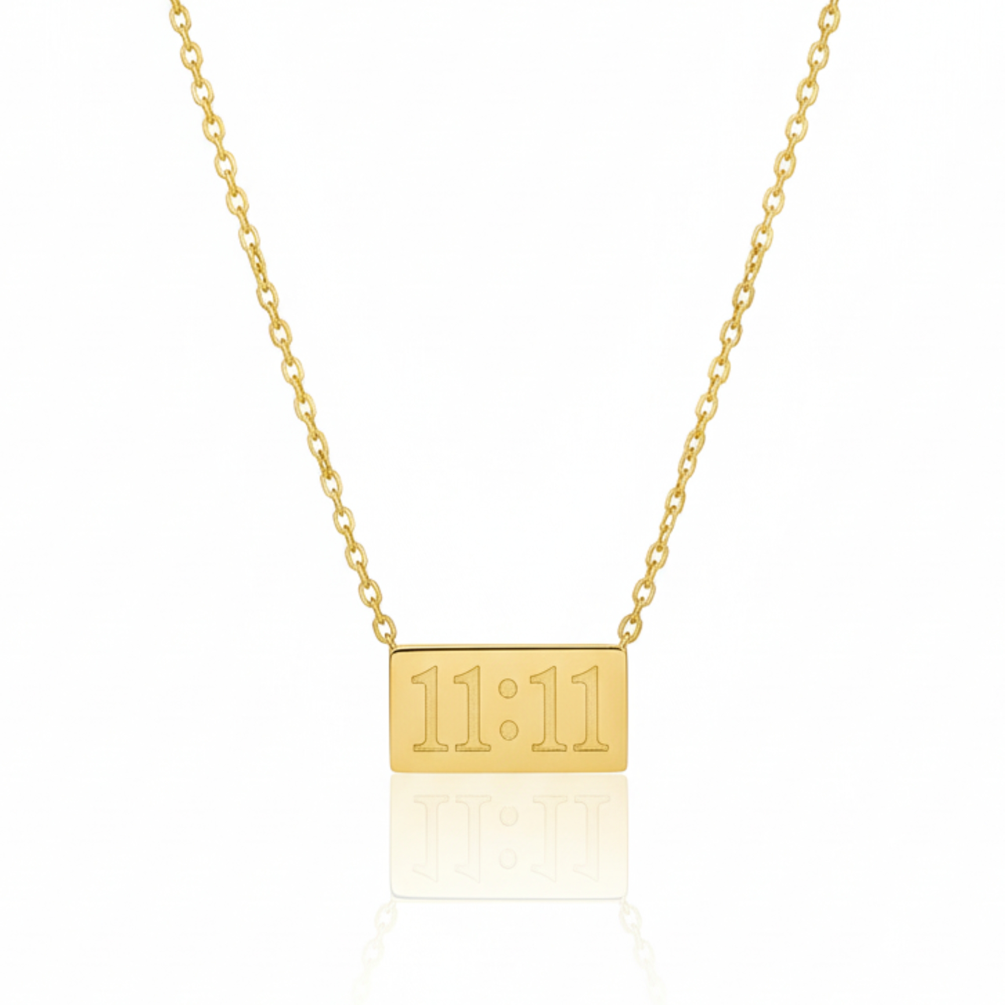 18K Gold Plated 11:11 Pendant Necklace for Women