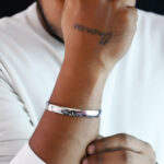 AuraSpark Men’s Silver Kada Bracelet Stainless Steel Kara