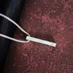 Minimalist Stainless Steel Square Pillar Necklace for Men