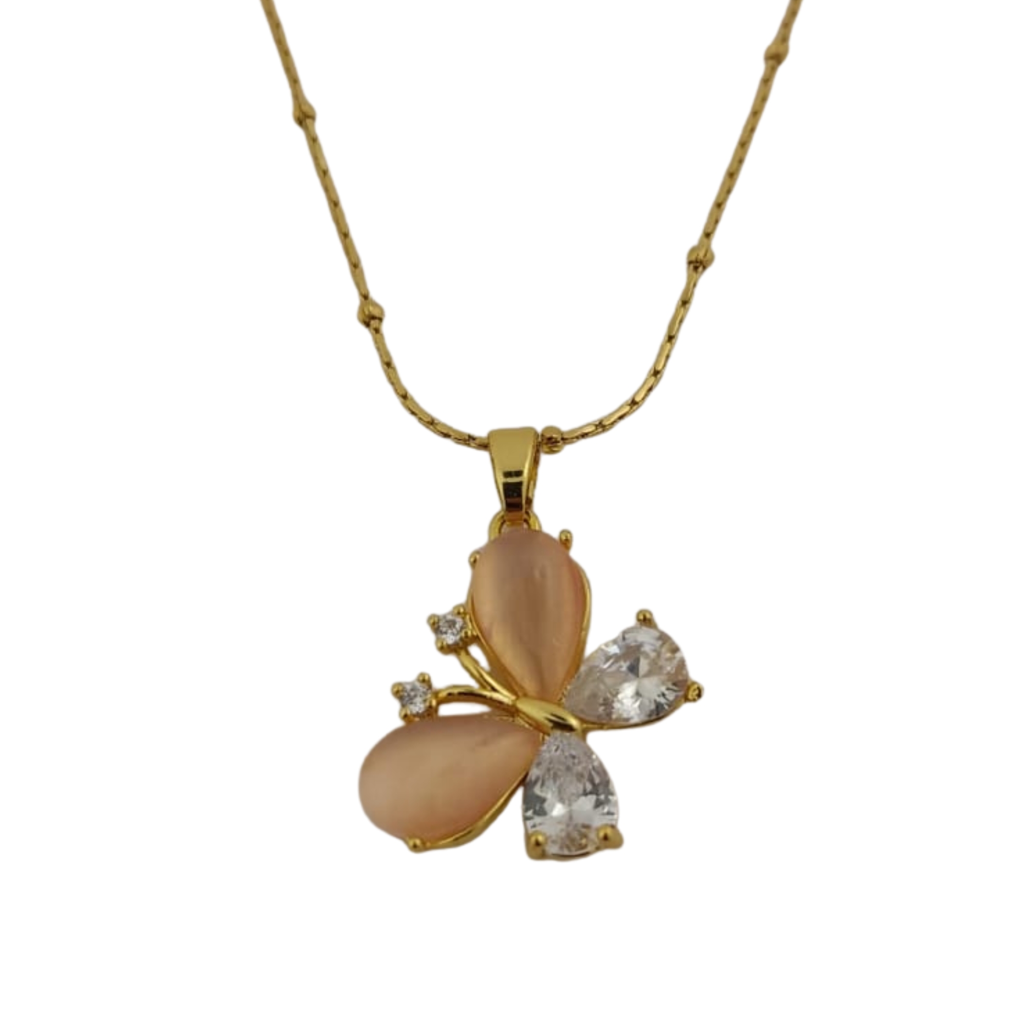 Enchanting Butterfly with Crystal Wing Design Pendant Necklace for Women