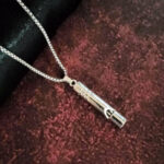 Minimalist Silver Cylinder Whistle Jewelry for Streetwear