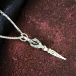 Men's Tibetan Vajra Dorje Dagger Pendant Necklace AuraSpark