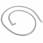 Stunning & Classic Silver Stainless Steel Curb Chain for Men
