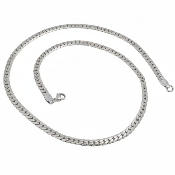 Stunning & Classic Silver Stainless Steel Curb Chain for Men
