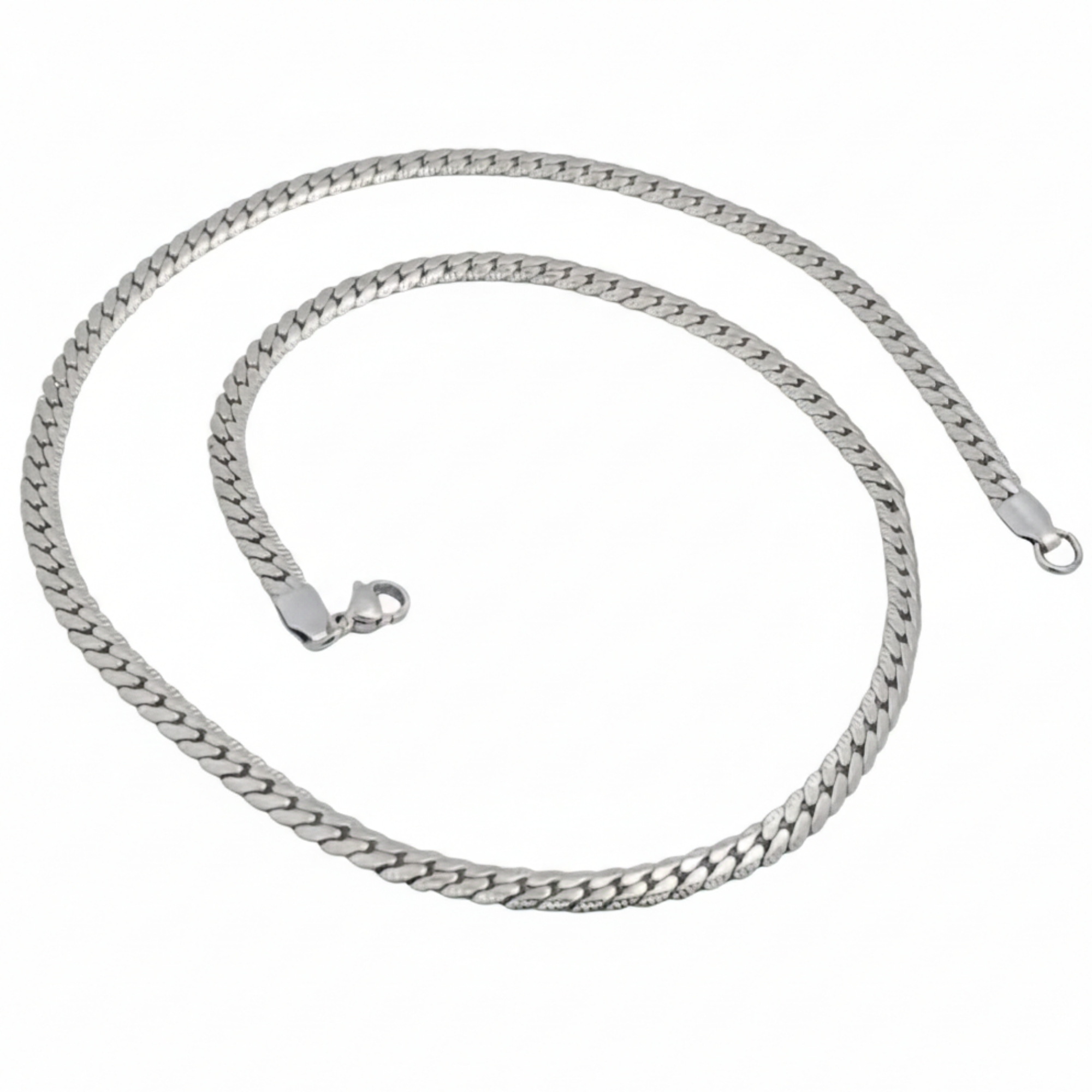 Stunning & Classic Silver Stainless Steel Curb Chain for Men Stunning & Classic Silver Stainless Steel Curb Chain for Men