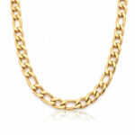 Timeless 18K Gold Tone Anti Tarnish Figaro Chain for Men