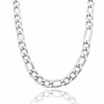 Timeless & Classic Silver Tone Anti Tarnish Figaro Chain for Men