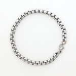 Stylish Interlink Silver Box Chain Bracelet for Men