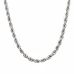 Trendy Stainless Steel Silver Rope Chain for Men