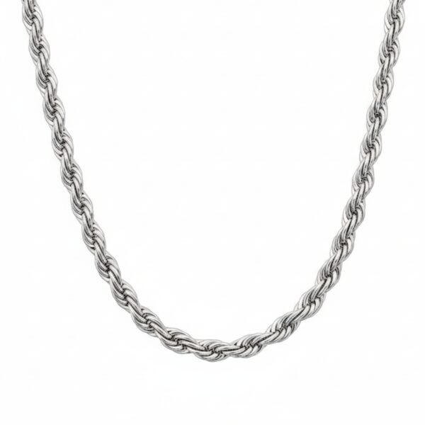 Trendy Stainless Steel Silver Rope Chain for Men