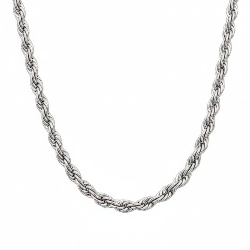 Trendy Stainless Steel Silver Rope Chain for Men