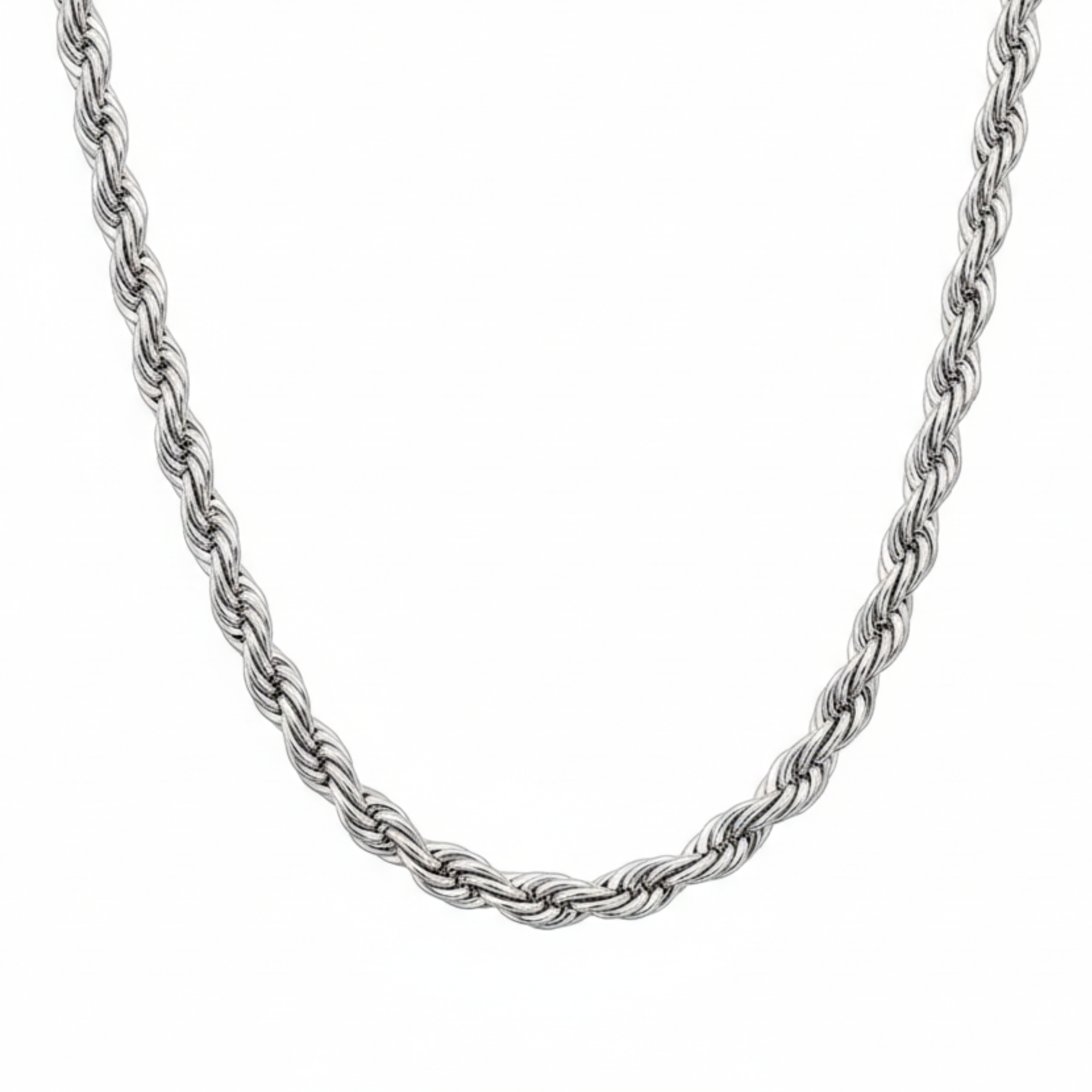 Trendy Stainless Steel Silver Rope Chain for Men