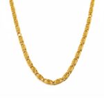 Elegant18K Gold Plated Stainless Steel Snail Chain Necklace for Men