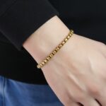 Men's Interlink Gold Wrist Chain with Lobster Clasp