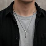 AuraSpark Minimalist 3D Spiral Silver Pendant for Men’s Fashion