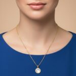 Women's 18K Gold Plated Pendant with Sparkling Crystals