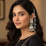 Silver Plated Ethnic Earrings with Multi-Color Bead Drops