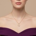 Women's Sparkling Heart and Butterfly Jewelry in 18K Gold.