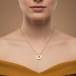 Women’s 18K Gold White Enamel Talisman Pendant Necklace