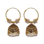 Stylish Gold Toned Elegant Bali Jhumka Earrings for Women
