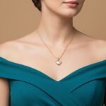 Close-up of half-polished half-crystal heart jewelry piece