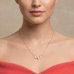 Geometric Trillion Cut Diamond Simulant Necklace by AuraSpark