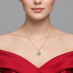 AuraSpark lucky four leaf clover pendant for women gold.