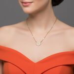 AuraSpark Gold Angel Wing Infinity Necklace with crystals