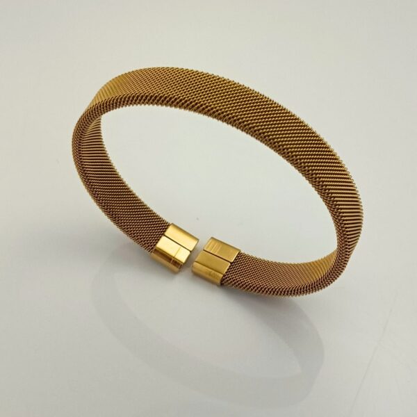 Modern Classic Gold Adjustable Cuff Bracelet for Men