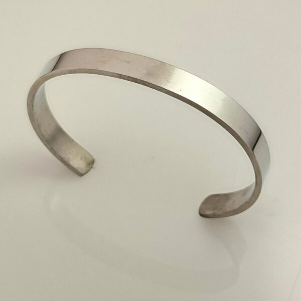 Minimalist Adjustable Silver Cuff Bracelet for Men