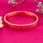 AuraSpark Gold Jai Shree Ram Engraved Spiritual Bangle