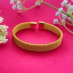 AuraSpark Gold Mesh Cuff Bracelet