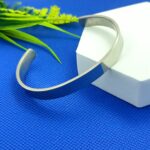 AuraSpark Men's Minimalist Silver Stainless Steel Cuff