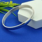 AuraSpark Men’s Silver Kada Bracelet Stainless Steel Kara