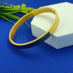 Minimalist gold plated stainless steel cuff for men