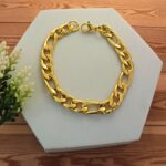 High-polish gold stainless steel men's Italian link jewelry